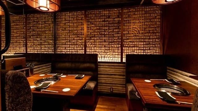 Ebisu Holic Hotel VIP dining room with table grills for private events and business networking.