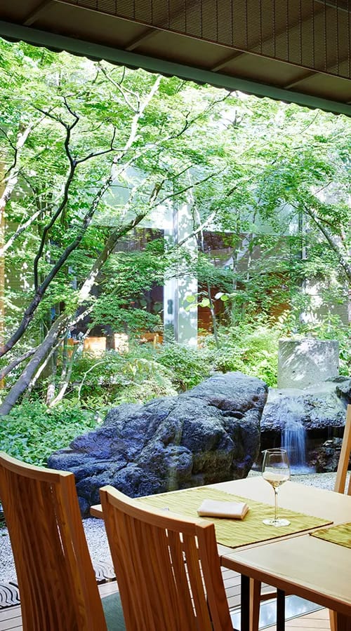 Biophilic event space at Japanese Cuisine Yukuri, perfect for corporate retreats and luncheons.