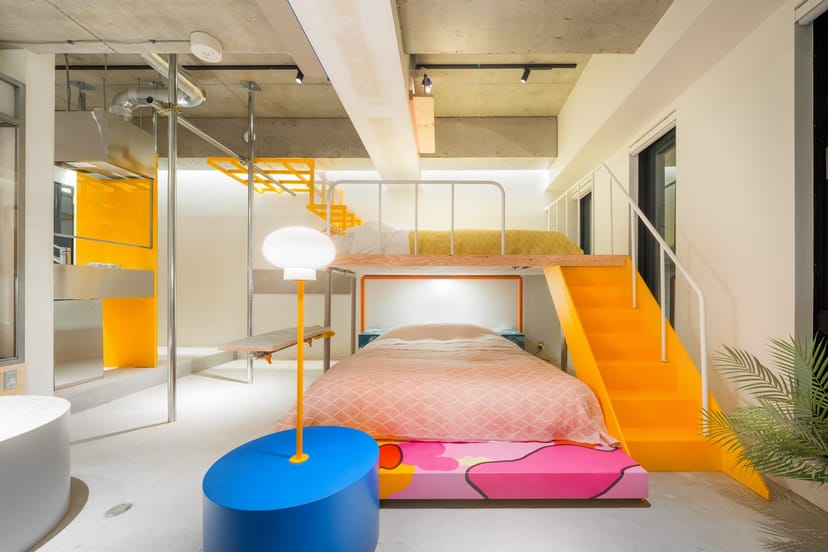 Lively Bar at BnA Akihabara: High-contrast space for creative pop-ups and brand activations.