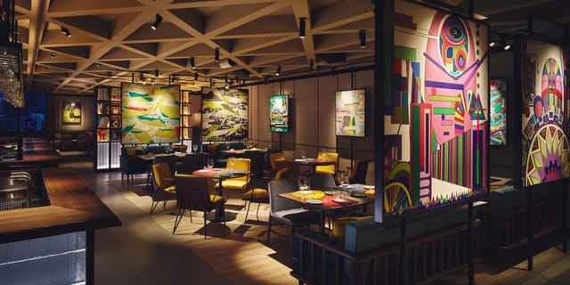 Upscale art-forward restaurant at EN HOTEL Shibuya for corporate dinners and networking events.