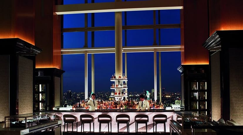 VIP reception venue at Hotel & Residence Roppongi with floor-to-ceiling skyline windows.
