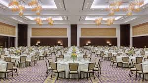 JW Marriott Riyadh ballroom with custom chandeliers, perfect for gala or formal conference events.