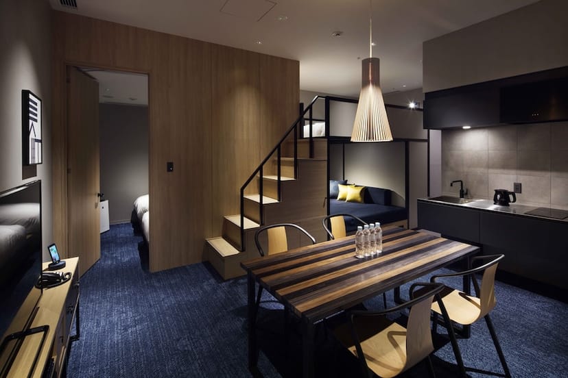 Modern suite at Hundred Stay Tokyo Shinjuku for corporate meetings and VIP event accommodation.