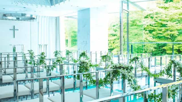 Modern wedding chapel at Tokyo Marriott Hotel for luxury ceremonies and event planning.