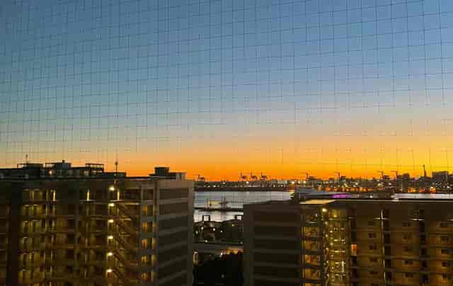 Plaza Heisei Tokyo sunset view, ideal for corporate event reception and hospitality venue.