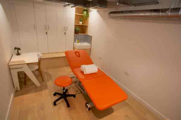 Private wellness treatment room for event nursing suites or quiet zones.