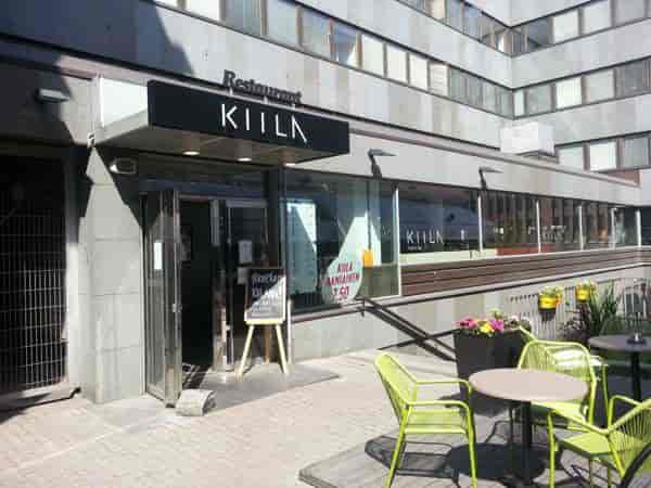Ravintola Kiila street-level bar with outdoor patio for networking and corporate events.