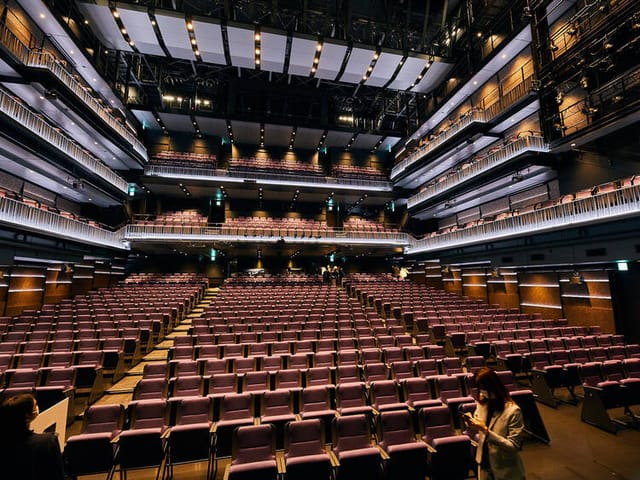 Main stage at SPACE Shinjuku auditorium for professional keynotes and large corporate events.