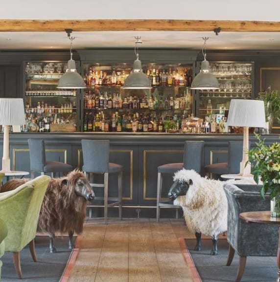 Farmhouse Kitchen in Thyme: Sophisticated lounge for corporate networking and cocktail events.