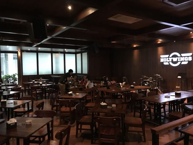 Holywings bar with modular seating for team building and networking events.