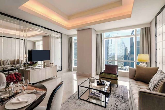 Luxury Ritz-Carlton Jakarta hotel suite for executive board meetings and VIP hospitality.