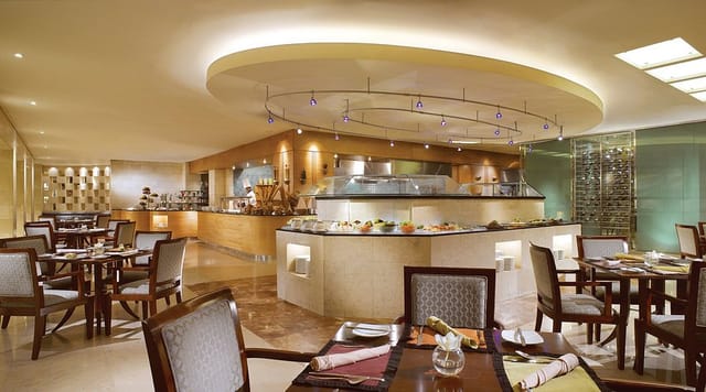 Bogor Café at Hotel Borobudur Jakarta: elegant buffet dining for business networking and events.