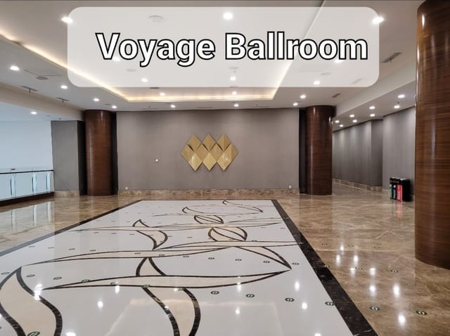 HK Tower Wedding Ballroom pre-function area, ideal for luxury event registration and receptions.
