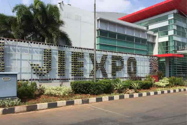Jakarta International Expo exterior signage for large-scale trade shows and conventions.