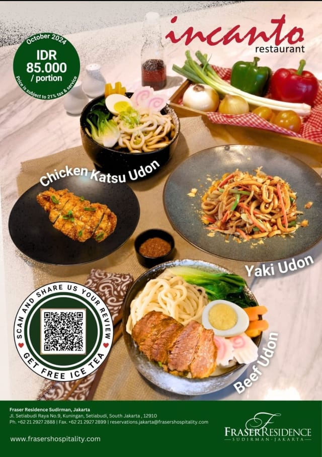 Modern lunch at Restoran Incanto Jakarta: Tech-forward delegate dining with elegant plating.