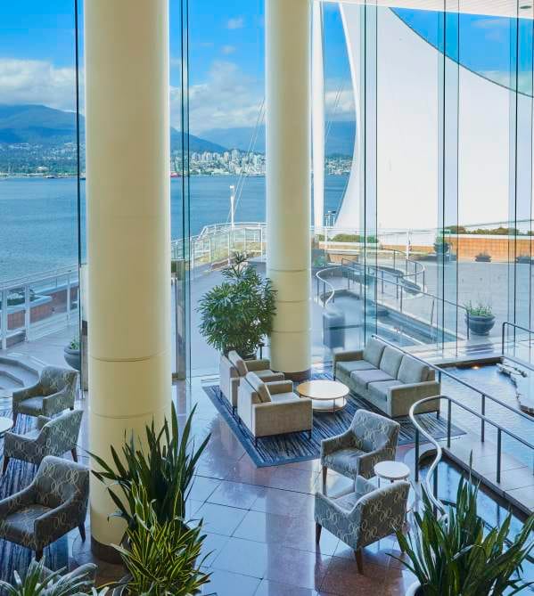 Ocean 999 lounge with waterfront views, perfect for corporate networking and VIP receptions.