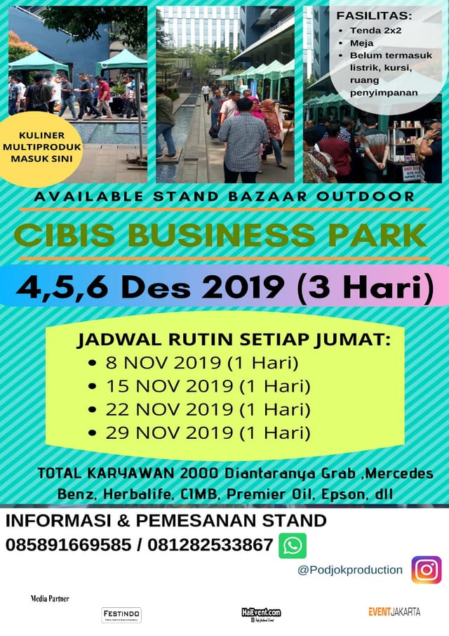 The Veranda CIBIS Business Park outdoor bazaar flyer, December weekend event and Friday market.