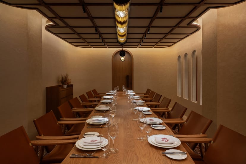 Private dining room at The Guild for sophisticated executive dinners and strategy sessions.