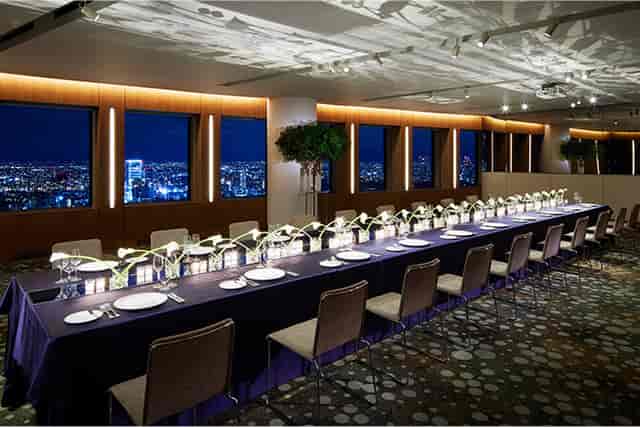 Roppongi Hills Club boardroom with skyline view for C-suite executive dinner and corporate events.