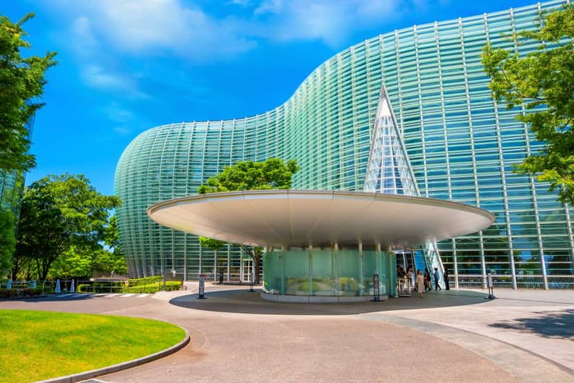 National Art Center Tokyo exterior: modern architectural venue for corporate events and galas.