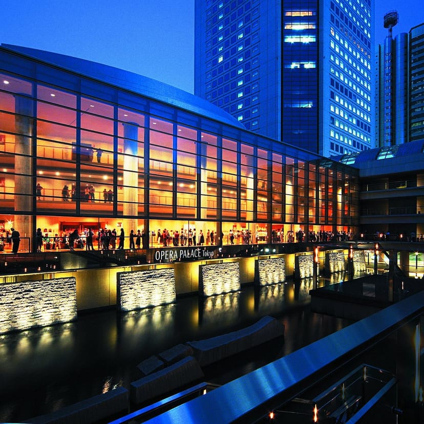 Main Entrance Hall of New National Theatre Tokyo, architectural lighting for corporate gala events.
