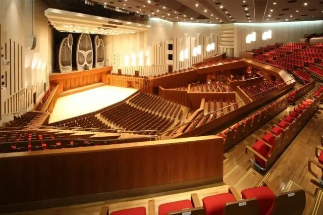 Theatre West Tokyo Metropolitan Theatre with tiered seating for plenary sessions and events.