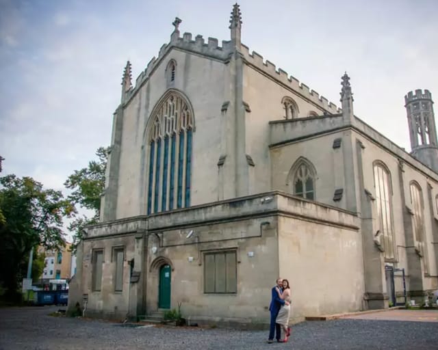 Fyfe Hall at Trinity Art Centre: historic venue with grand architecture for weddings and events.