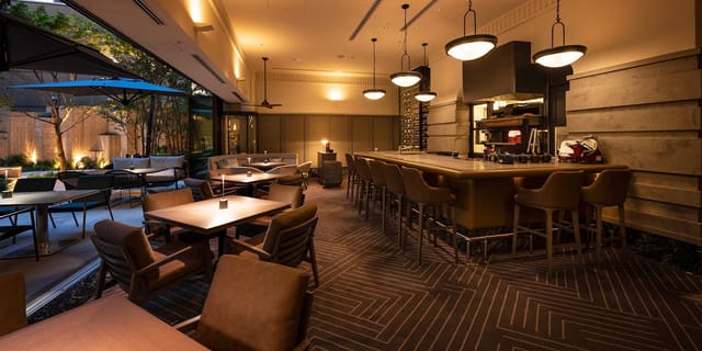 THE CARNE TOKYO restaurant with lounge seating for corporate receptions and networking events.