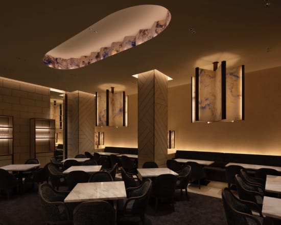 Upscale BALCON TOKYO dining room for VIP networking dinners and executive retreats.