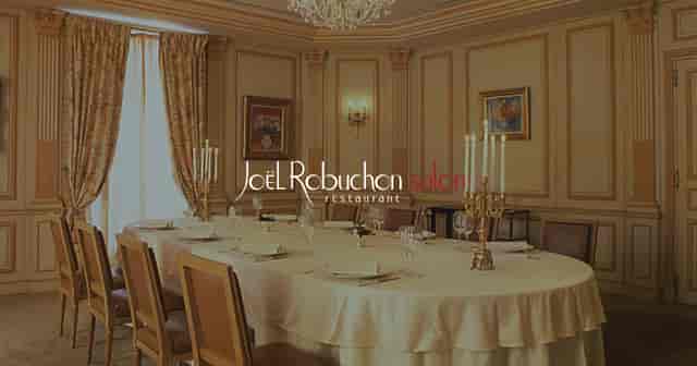 Private dining room at Chateau Joel Robuchon for executive board dinners and VIP hosting.