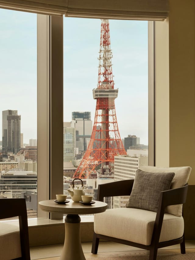 Janu Grill premium suite with iconic Tokyo Tower view for corporate events and meetings.