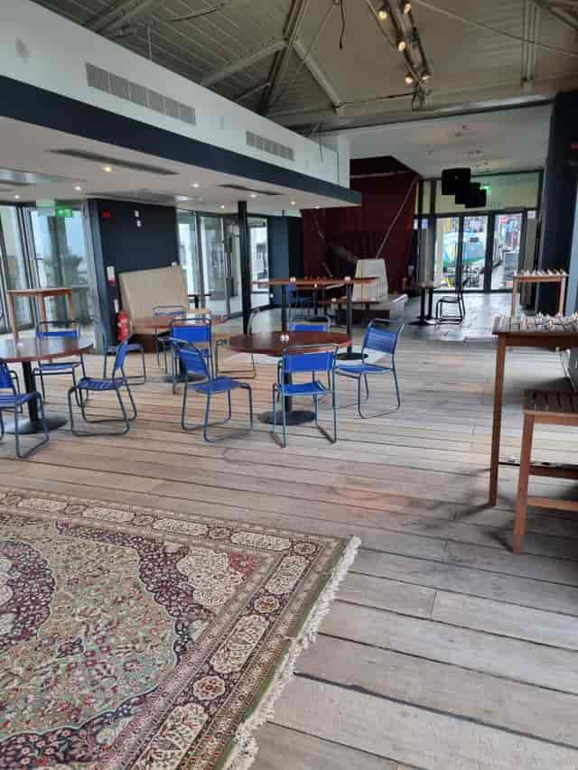 Light-filled breakout area at Gravesend Town Pier for professional corporate events and meetings.