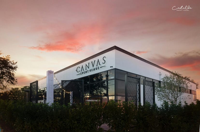 Modern event space with floor-to-ceiling windows for social gatherings and corporate receptions.