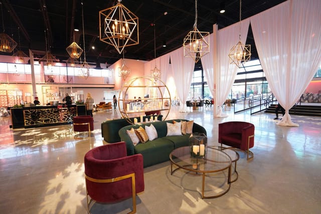 Canvas Event Venue: High-end velvet lounge for VIP networking and corporate event breakouts.
