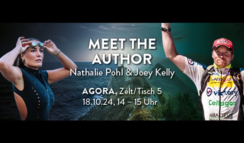Frankfurter Buchmesse Meet the Author area with celebrity guest for book event marketing.