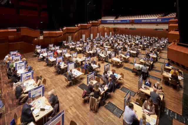 Grosser Saal theater setup for B2B networking and professional appointment events.