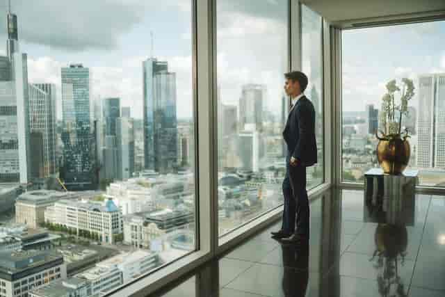 Executive boardroom at Nextower with premium skyline views for VIP events.