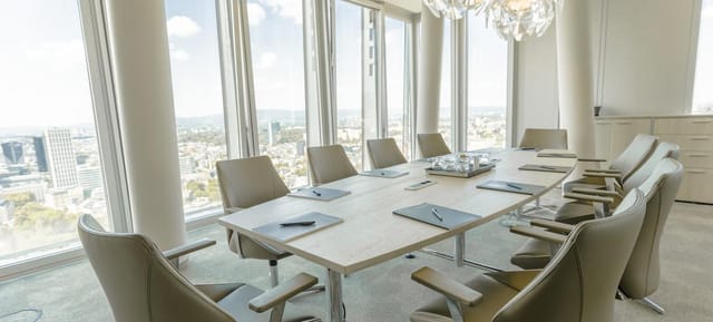Nextower boardroom with floor-to-ceiling windows for executive meetings and corporate strategy.