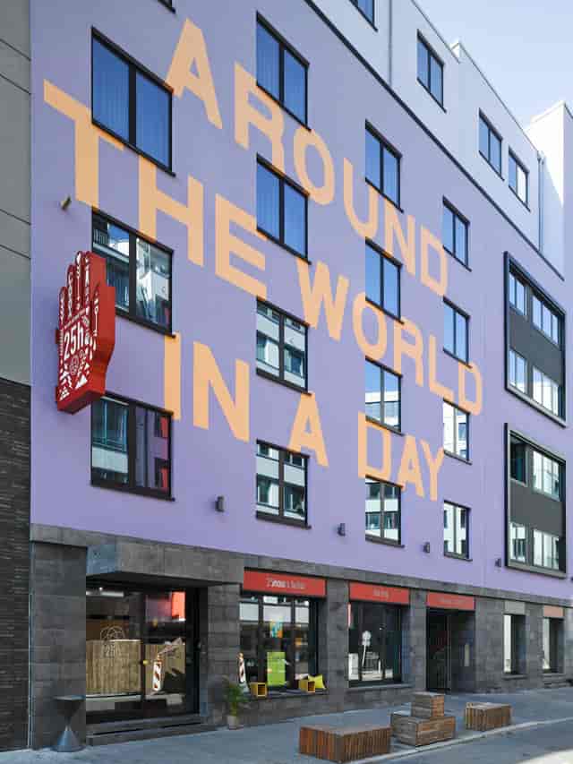 Rooftop terrace branding at 25hours Hotel, ideal for creative corporate events and venue hire.