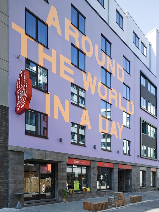 Rooftop terrace branding at 25hours Hotel, ideal for creative corporate events and venue hire.