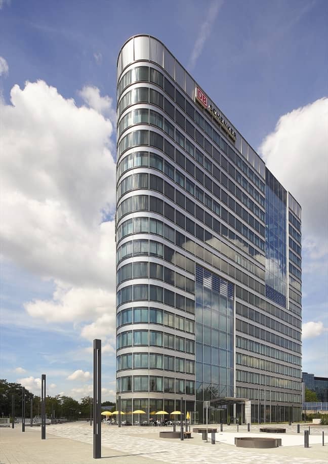 Modern Alpha 1 meeting room at high-rise hotel for corporate conferences and professional off-sites.