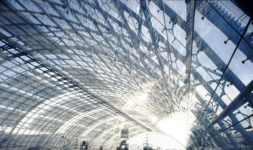 Glass Hall at Leipziger Messe: Modern architectural atrium for grand openings and brand events.