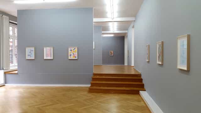 Modern art gallery space for intimate cocktail receptions and corporate event venue rental.