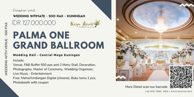 Palma One Grand Ballroom wedding venue for 500 guests with elegant ballroom event decor.