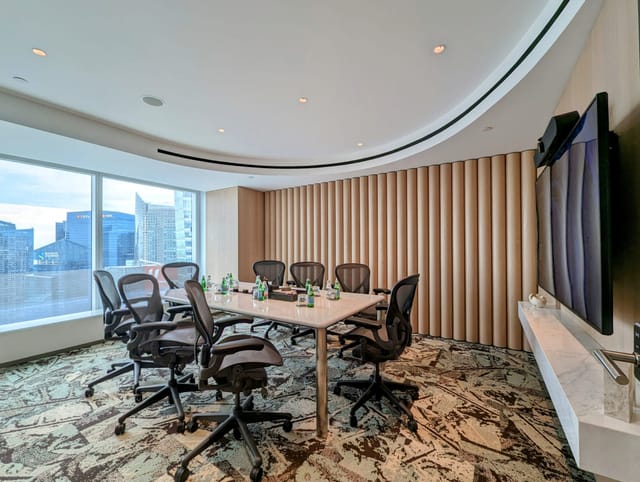 Modern meeting room 46B in Singapore Land Tower for corporate workshops and business conferences.