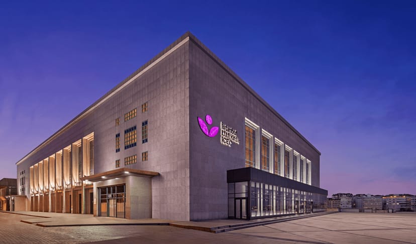 Lütfi Kırdar Istanbul convention center at dusk, ideal for corporate events and galas.