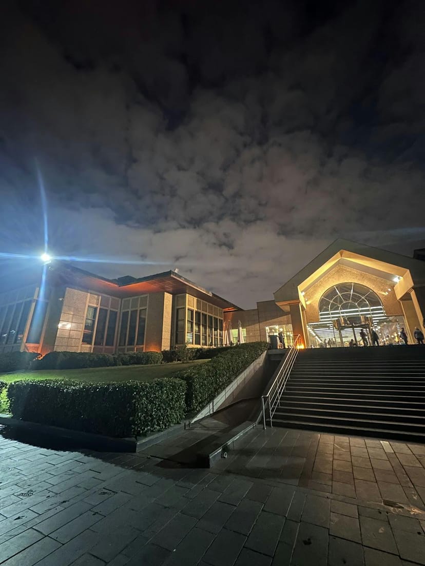 Halic Congress Center evening venue entrance with grand stairs for corporate event planning.