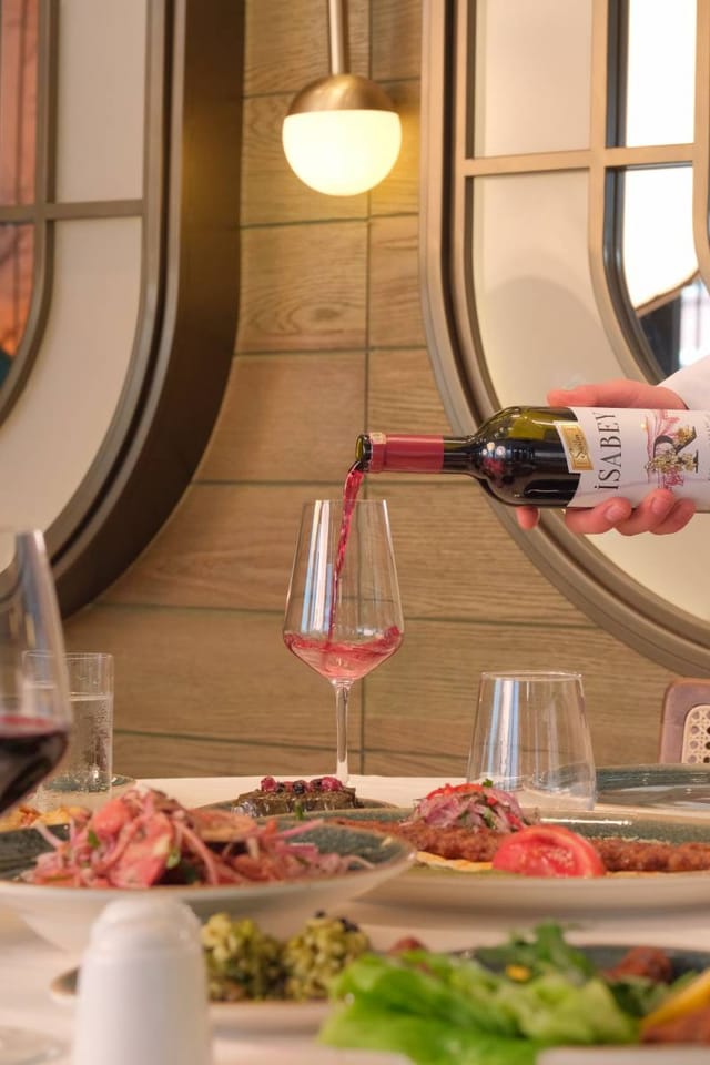 Professional wine service at a corporate dinner in The Galata Hotel Istanbul.