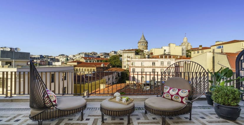 Abdibey Karaköy with Galata Tower view for exclusive VIP events and premium cocktail hours.