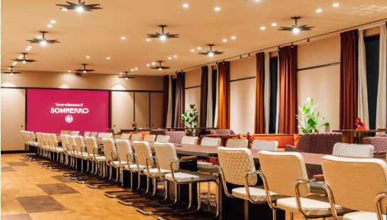 Borgfeltstuen boardroom in Oslo featuring a sleek long table for executive meetings and events.